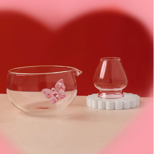 Pink Flutter Matcha Bowl Set (Valentine's Edition)