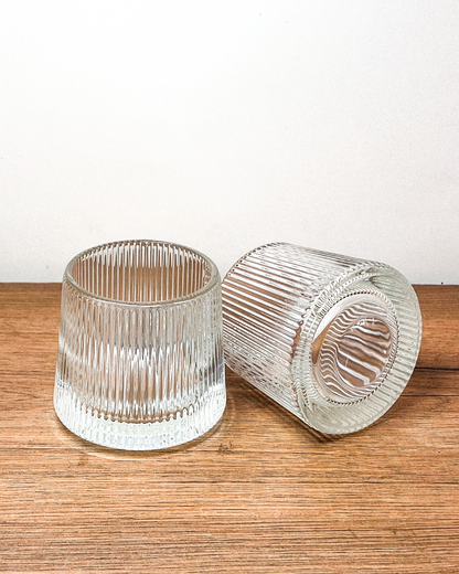 Mini Rotating Fluted Glass - Set of 2
