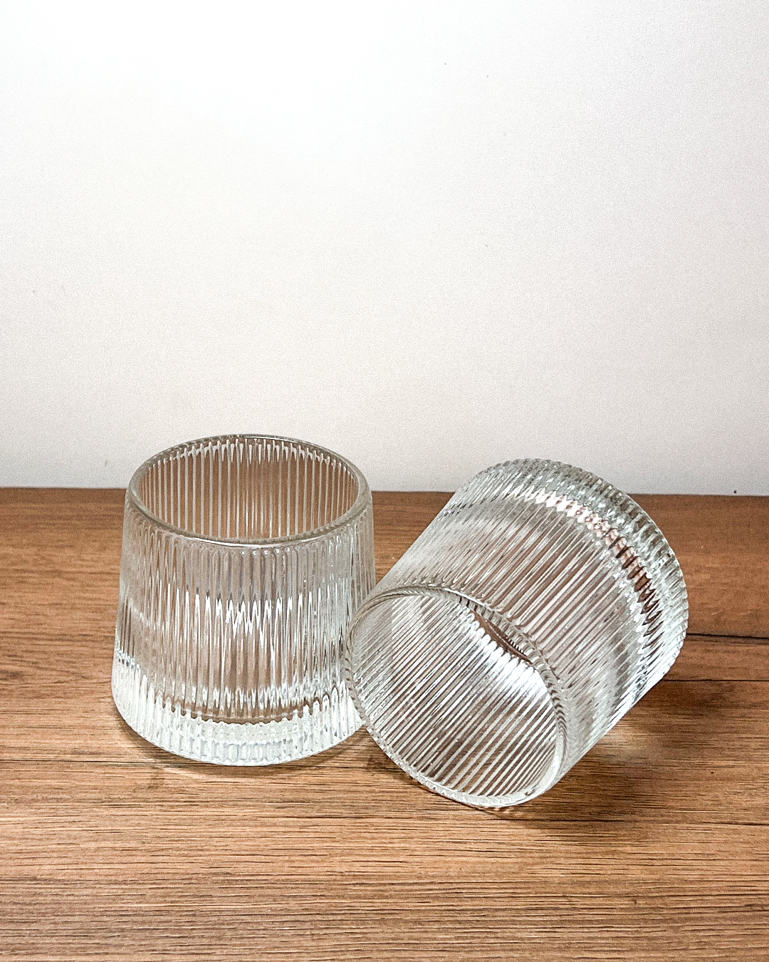 Mini Rotating Fluted Glass - Set of 2
