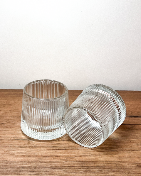 Mini Rotating Fluted Glass - Set of 2