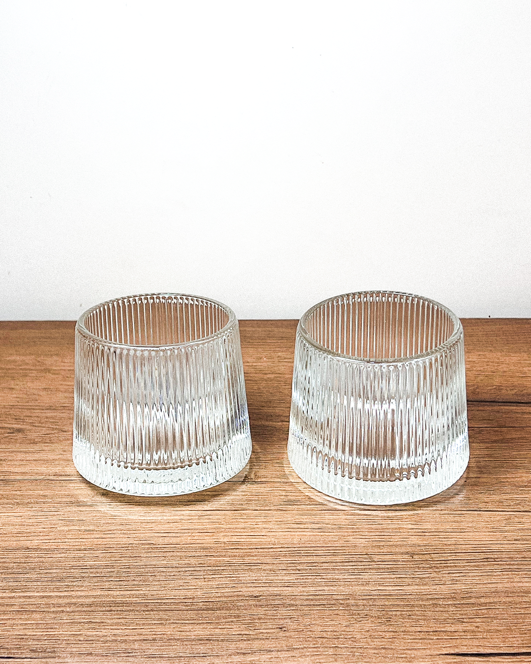 Mini Rotating Fluted Glass - Set of 2