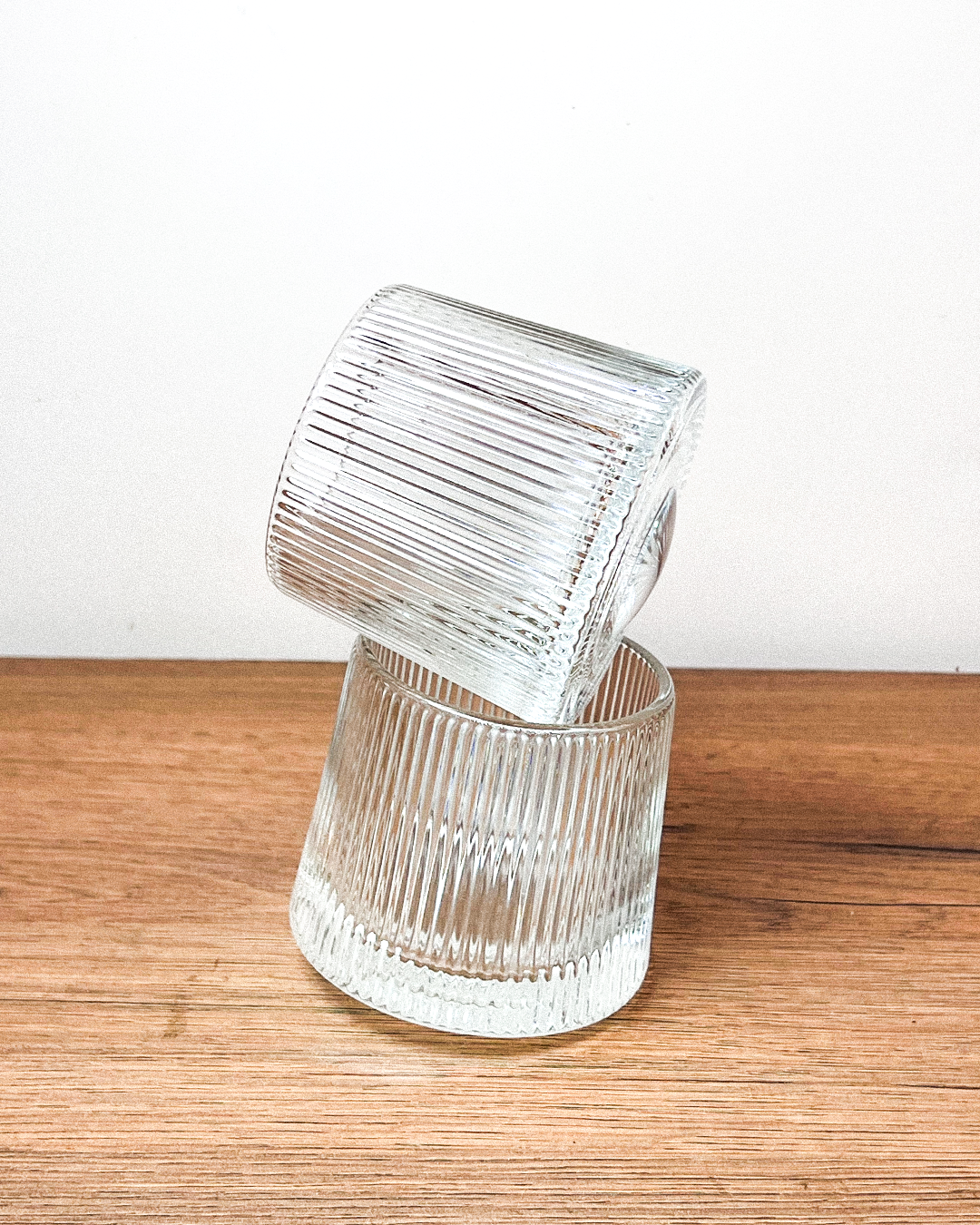 Mini Rotating Fluted Glass - Set of 2