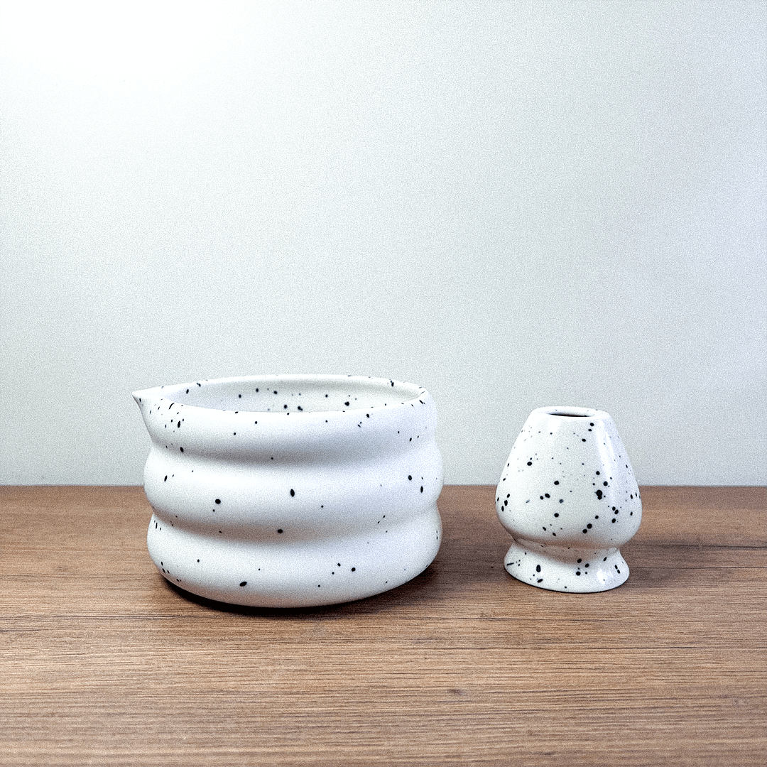 Noon Dot Ceramic Matcha Bowl Set