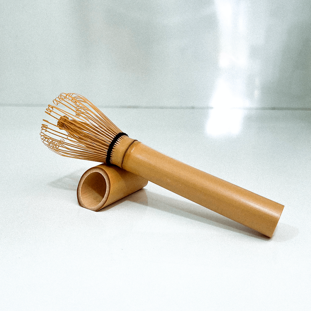 Long Bamboo Whisk with a Stand