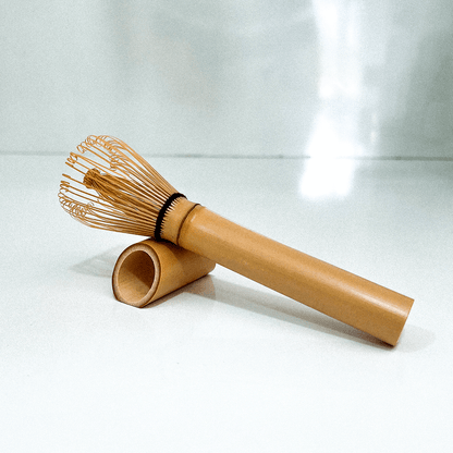 Long Bamboo Whisk with a Stand