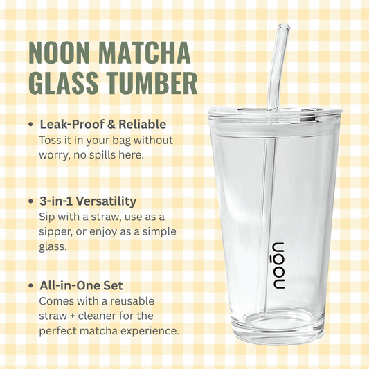 Noon Matcha Glass Tumbler