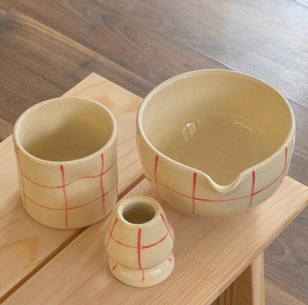 Moh for Noon Ceramic Matcha Bowl Set of 2 - Image 7